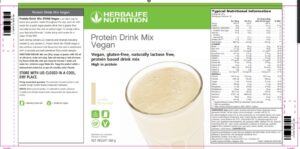 Protein Drink Mix Vegan Vanilla Label